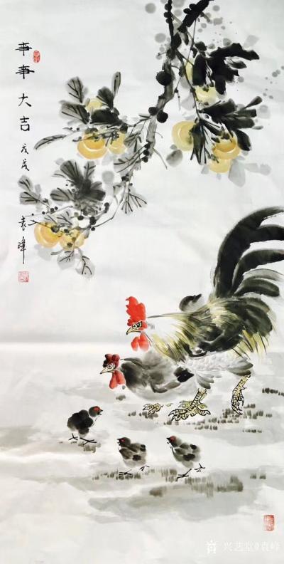 袁峰日记-袁峰国画作品，《事事大吉》【图1】