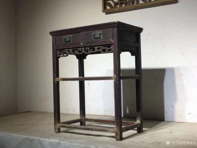 明清古艺收藏-清代，楠木书桌，造型美观，制式少见，书房客厅会所之佳品，长67宽42高85，【图2】