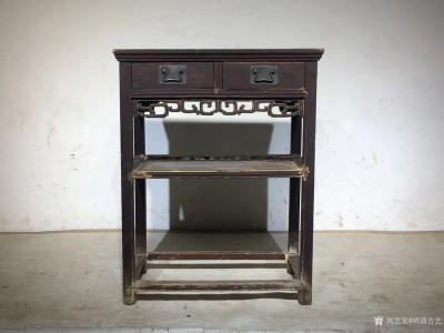 明清古艺收藏-清代，楠木书桌，造型美观，制式少见，书房客厅会所之佳品，长67宽42高85，【图3】