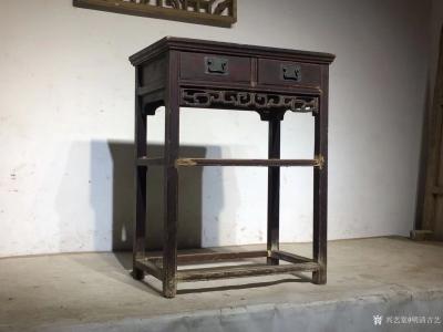 明清古艺收藏-清代，楠木书桌，造型美观，制式少见，书房客厅会所之佳品，长67宽42高85，【图4】