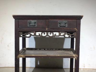 明清古艺收藏-清代，楠木书桌，造型美观，制式少见，书房客厅会所之佳品，长67宽42高85，【图5】