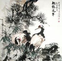 艺术家田光荣日记:四尺斗方《松鹤延年》。
田光荣国画作品【图0】