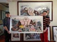 艺术家尚建国日记:古人道；“不看僧面看佛面”，海成兄与中华大自在弥勒佛结缘，还【图0】