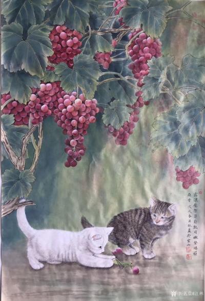 汪林日记-汪林，《嬉戏玩耍》，90x60cm【图1】