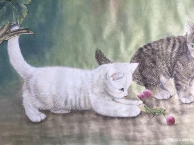 汪林日记-汪林，《嬉戏玩耍》，90x60cm【图2】