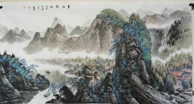 侯虎乐日记-国画《春江渔歌》，侯虎乐【图1】