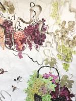 艺术家杨凌生活:180:100cm的写意彩墨葡萄终于啰啰嗦嗦历时三周完成了。【图1】