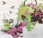 杨凌生活-180:100cm的写意彩墨葡萄终于啰啰嗦嗦历时三周完成了。【图3】