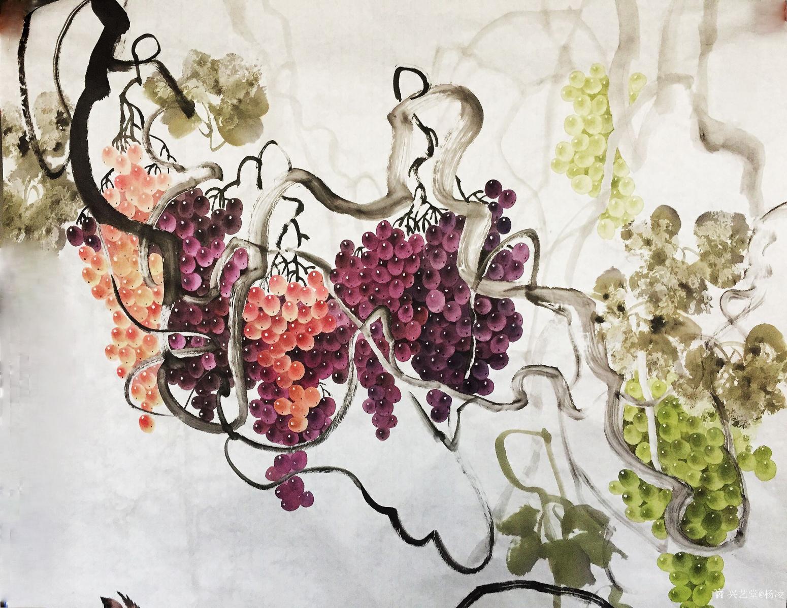 杨凌国画作品《玉珠满堂》【图3】