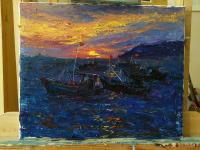 艺术家刘永铎日记:油画《海上日出系列》
自己还是之前的自己，只是世界不是之前【图1】