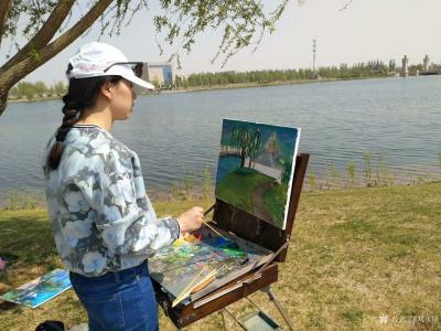 刘永铎日记-2018、4、19带同学们外出写生画画，走出门外，感受大自然给予我们最真实的气息【图4】