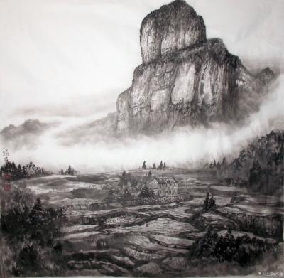 严巍日记-新原创《独峰晨晓》【图1】