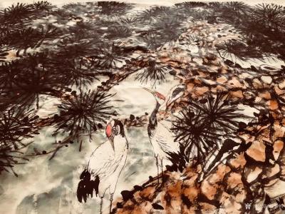 叶仲桥日记-《岭南春晖》三十米花鸟长卷已经进入最后修改阶段，中国国画大师李照东先生亲笔题字并【图2】