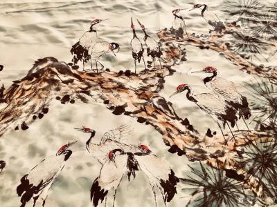 叶仲桥日记-《岭南春晖》三十米花鸟长卷已经进入最后修改阶段，中国国画大师李照东先生亲笔题字并【图7】