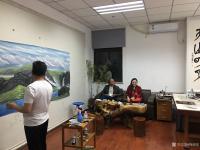 艺术家梅丽琼日记:今天，新华融媒国礼书画名家梅丽琼，蒋志强，解放军艺术学院画家【图4】