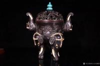 艺术家东方古玩城堡收藏:清代，小叶紫檀镶xy书房香薰炉、此件藏品取料名贵稀少，万木之【图0】