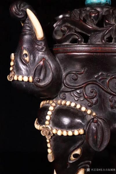 东方古玩城堡收藏-清代，小叶紫檀镶xy书房香薰炉、此件藏品取料名贵稀少，万木之王，密度坚硬，油份好【图4】