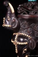 艺术家东方古玩城堡收藏:清代，小叶紫檀镶xy书房香薰炉、此件藏品取料名贵稀少，万木之【图3】