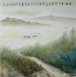 陈刚日志-国画山水画新作《渔歌》，梦回一灯翳复明，卧闻湖上渔歌声，尺寸【图1】