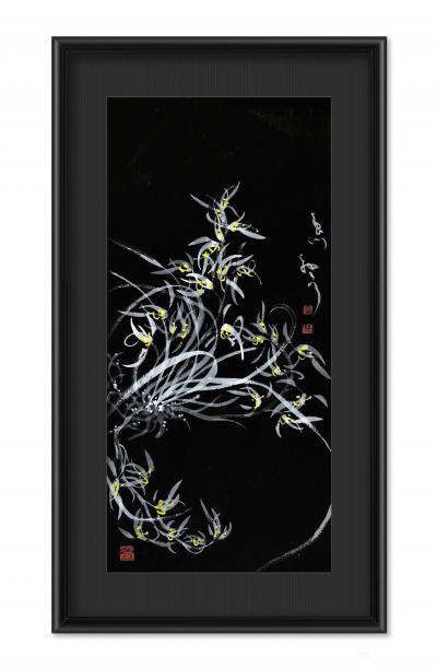 周牧天日记-周牧天国画兰花【图5】