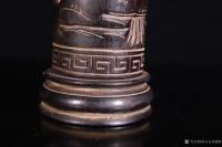 艺术家东方古玩城堡收藏:清代，小叶紫檀雕刻人物故事香筒、此件藏品取料名贵稀少，雕刻纹【图5】