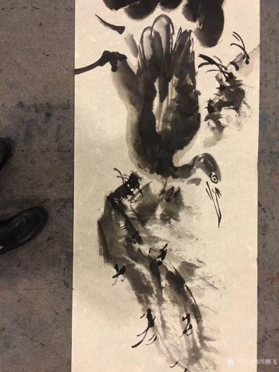 周鹏飞日记-今天完成《荷趣图》
我爱大写意、壮哉雄天齐。
呼山啸海时，两仪生太极：
周【图4】