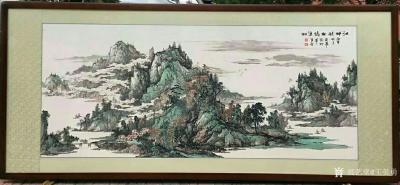 王英勇日记-前年的一幅六尺作品，被人收藏后经过一装裱，效果还行
三分画七分裱，是有一定道理【图1】