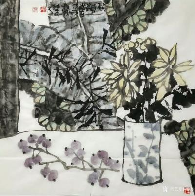 魏杰日记-国画《清茶》四幅，一杯茶品平凡人生，平常心看大千世界。欢迎品评【图3】