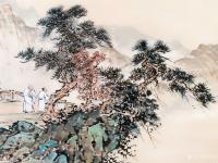 艺术家李亚南日记:李亚南书画工作室作品    国画《松崖揽胜图》，尺寸180×【图0】