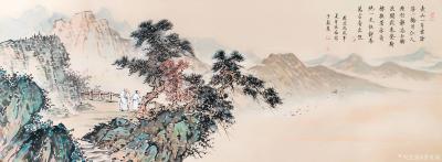 李亚南日记-李亚南书画工作室作品    国画《松崖揽胜图》，尺寸180×70cm【图3】