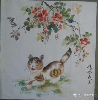 徐如茂日记-国画动物猫系列《主人不在家》，猫是宠物中永恒的话题，曾经笔下的萌猫两只，只搏一笑【图1】