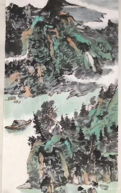 何志勇日记-船大树小，山大水少，俗大雅少
何志勇国画作品【图1】