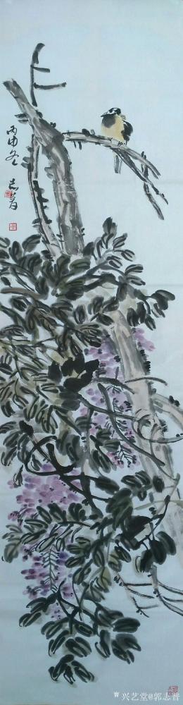 郭志普日记-郭志普国画作品，180x60六尺屏【图1】