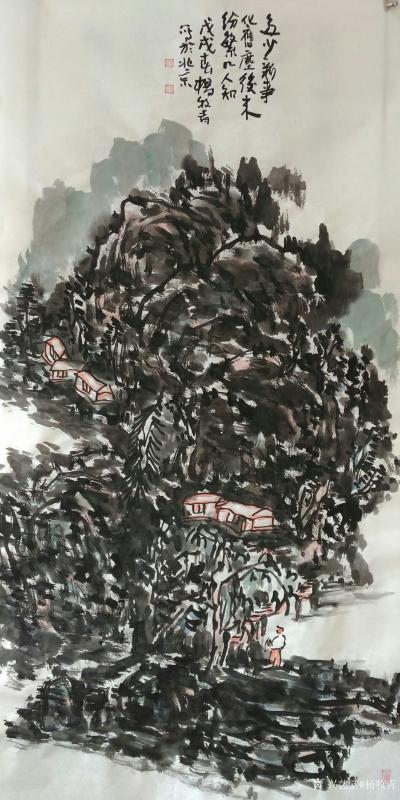 杨牧青日记-款识:多少新事化旧尘，往来纷繁几人知。戊戌春杨牧青于京华。
规格:136cm×【图1】