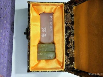 陈宏洲日记-用辽宁灯光冻石为画友澄怀王舒衡，制印，请雅正【图6】