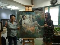 艺术家杨洪顺生活:激情凉爽的四月，很荣幸邀请到俄罗斯列宾美院美女模特，在美丽翠【图4】