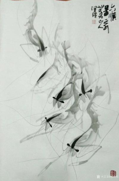 胡小炜（润德）日记-刚做的《六顺图》
46×69cm
胡小炜国画【图1】