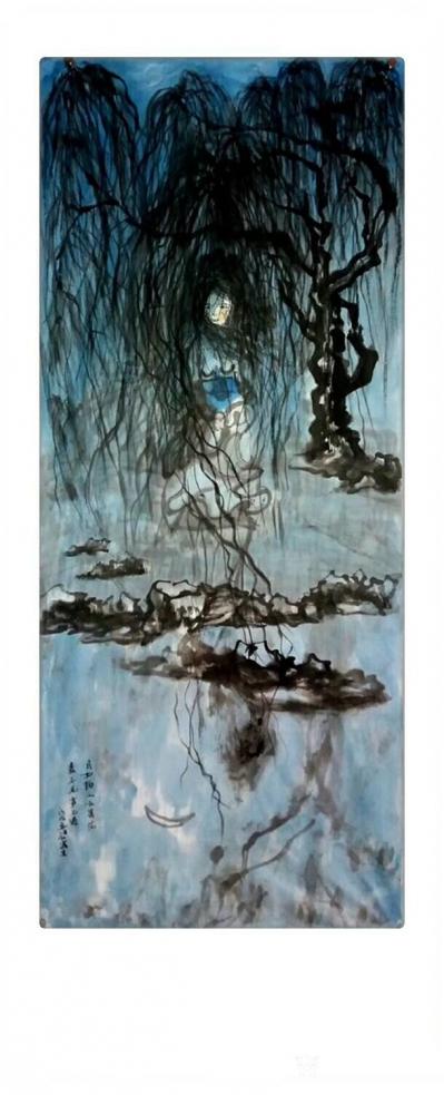 张杰栋日记-月如钩人依旧，范蠡不在事已过。
张杰栋作品【图1】