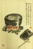 艺术家石广生日记:国画《学书如煮冰水》
晏庐师曹宝麟先生语：学书如煮冰水，哪【图0】