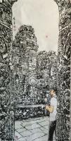 艺术家马培童日记:十一，“汉画石刻皴，刀法变笔法，”
   我画吴哥石窟，当【图3】