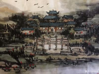 刘应雄日记-永州采风写生作品；《春韵上甘棠》冮永千年古村，《春到濂溪》道县周敦頤故居、濓溪书【图7】