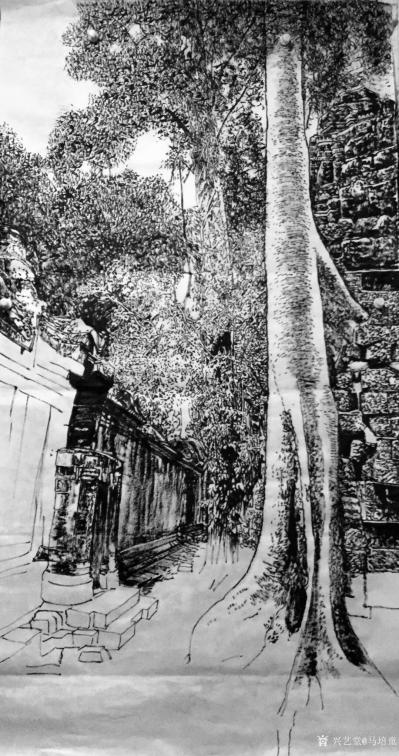 马培童日记-十二，汉画石刻皴，用笔的具体要求
    石刻皴，借石刻刀法变笔法，以写天地万【图6】