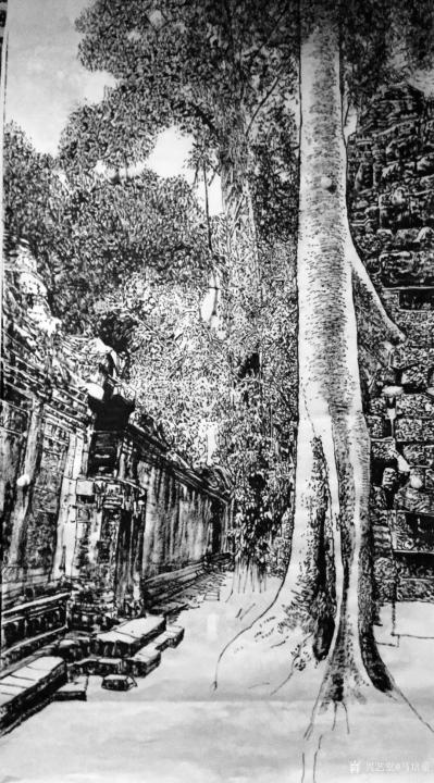 马培童日记-十二，汉画石刻皴，用笔的具体要求
    石刻皴，借石刻刀法变笔法，以写天地万【图8】