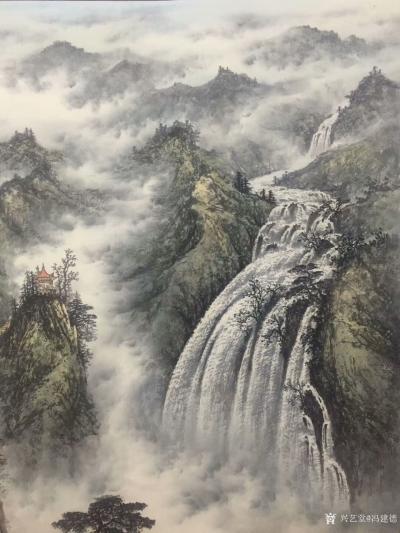 冯建德日记-晒晒我在《雨湖区2018“春映雨湖，走进新时代”首届美术作品展》的入选作品
冯【图1】