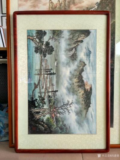 冯建德收藏-感谢“湘潭慧谷电脑有限公司”陈总收藏我三幅作品。这是我刚刚成立的“上德彩墨画苑”【图3】