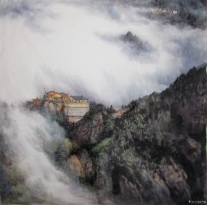 严巍国画作品《九华烟云》价格8000.00元