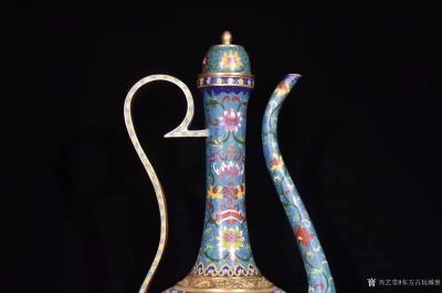 东方古玩城堡收藏-清代“乾隆年制”款 铜胎珐琅彩执壶、精湛满掐丝工艺、狮子戏球纹、满工、局部鎏金、【图4】