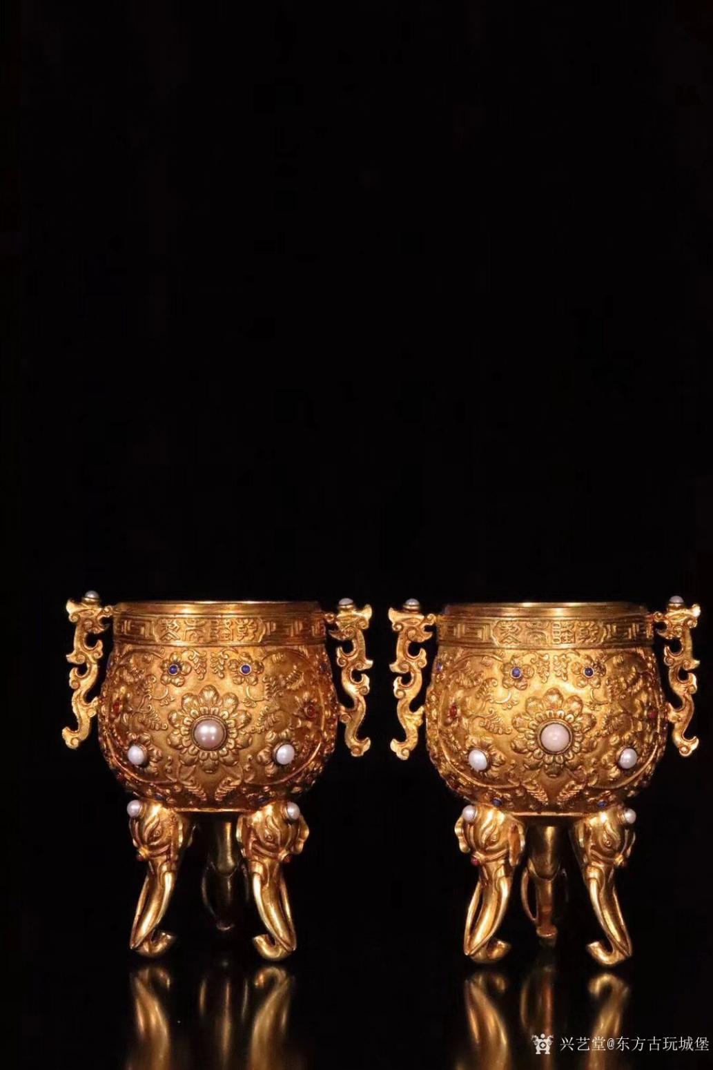 东方古玩城堡文玩杂项作品《三足象鼻杯》【图4】