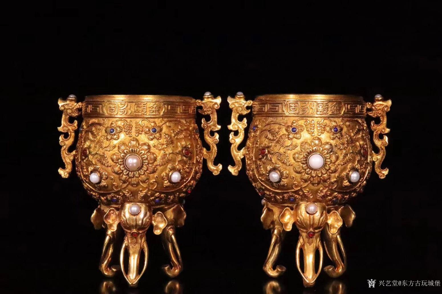 东方古玩城堡文玩杂项作品《三足象鼻杯》【图6】