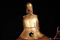 艺术家东方古玩城堡收藏:清代 铜鎏金寿仙翁摆件，寿星，他的坐骑是白唇鹿，仙翁是古代神【图1】